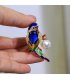 XSB096 - Colorful Bird Saree Brooch